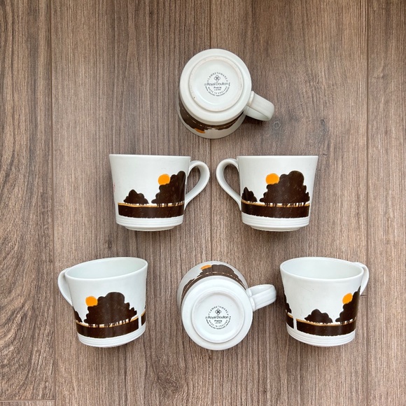 Royal Doulton ‘Prairie’ Coffee Cups x 6 - Picture 7 of 8